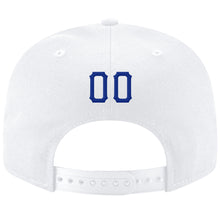 Load image into Gallery viewer, Custom White Royal-Red Stitched Adjustable Snapback Hat