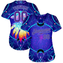 Load image into Gallery viewer, Custom 3D Pattern Design Magic Mushrooms Over Sacred Geometry Psychedelic Hallucination Authentic Baseball Jersey
