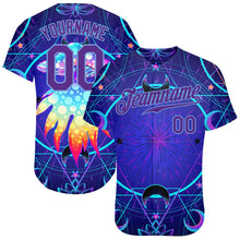 Load image into Gallery viewer, Custom 3D Pattern Design Magic Mushrooms Over Sacred Geometry Psychedelic Hallucination Authentic Baseball Jersey
