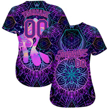 Load image into Gallery viewer, Custom 3D Pattern Design Magic Mushrooms Over Sacred Geometry Psychedelic Hallucination Authentic Baseball Jersey
