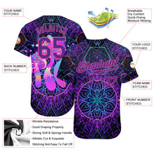 Load image into Gallery viewer, Custom 3D Pattern Design Magic Mushrooms Over Sacred Geometry Psychedelic Hallucination Authentic Baseball Jersey
