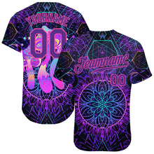 Load image into Gallery viewer, Custom 3D Pattern Design Magic Mushrooms Over Sacred Geometry Psychedelic Hallucination Authentic Baseball Jersey
