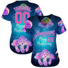 Load image into Gallery viewer, Custom 3D Pattern Design Magic Mushrooms Over Sacred Geometry Psychedelic Hallucination Authentic Baseball Jersey
