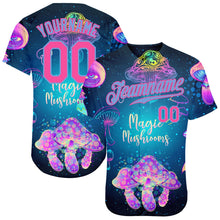 Load image into Gallery viewer, Custom 3D Pattern Design Magic Mushrooms Over Sacred Geometry Psychedelic Hallucination Authentic Baseball Jersey
