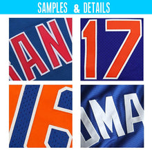 Load image into Gallery viewer, Custom Orange Navy-White Authentic Baseball Jersey
