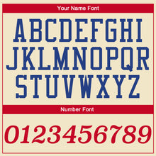 Load image into Gallery viewer, Custom Cream Red-Royal Authentic Throwback Basketball Jersey
