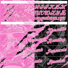 Load image into Gallery viewer, Custom Women&#39;s Graffiti Pattern Pink-White Scratch 3D V-Neck Cropped Baseball Jersey
