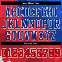 Load image into Gallery viewer, Custom Figure Red-Royal Round Neck Sublimation Basketball Suit Jersey
