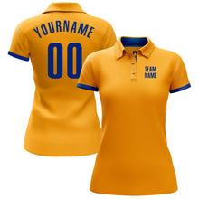 Load image into Gallery viewer, Custom Gold Royal Performance Golf Polo Shirt
