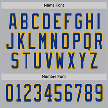 Load image into Gallery viewer, Custom Gray Royal-Gold Hockey Jersey
