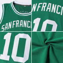 Load image into Gallery viewer, Custom Kelly Green Black-Old Gold Authentic Throwback Basketball Jersey
