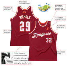 Load image into Gallery viewer, Custom Maroon White-Orange Authentic Throwback Basketball Jersey
