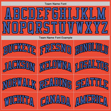 Load image into Gallery viewer, Custom Orange Blue-Navy Authentic Throwback Basketball Jersey
