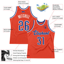 Load image into Gallery viewer, Custom Orange Royal-White Authentic Throwback Basketball Jersey
