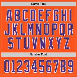 Custom Orange Purple-White Hockey Jersey
