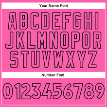 Load image into Gallery viewer, Custom Pink Pink-Black Authentic Throwback Basketball Jersey
