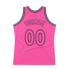 Load image into Gallery viewer, Custom Pink Pink-Black Authentic Throwback Basketball Jersey
