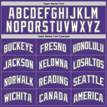 Load image into Gallery viewer, Custom Purple White-Silver Gray Authentic Throwback Basketball Jersey
