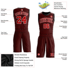 Load image into Gallery viewer, Custom Red Red-Black Round Neck Sublimation Basketball Suit Jersey
