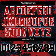 Load image into Gallery viewer, Custom Red Black-White Round Neck Sublimation Basketball Suit Jersey
