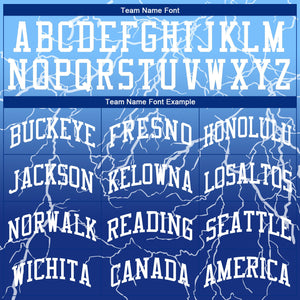 Custom Royal White-Light Blue Round Neck Sublimation Basketball Suit Jersey