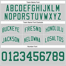 Load image into Gallery viewer, Custom Silver Gray Kelly Green-White Authentic Throwback Basketball Shorts
