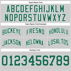 Custom Silver Gray Kelly Green-White Authentic Throwback Basketball Shorts