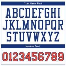 Load image into Gallery viewer, Custom White Orange-Royal Authentic Throwback Basketball Jersey
