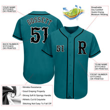 Load image into Gallery viewer, Custom Aqua Black-Gray Authentic Baseball Jersey
