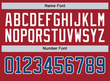 Load image into Gallery viewer, Custom Red Navy-White Fade Baseball Jersey
