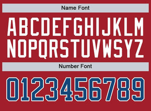 Custom Red Navy-White Fade Baseball Jersey
