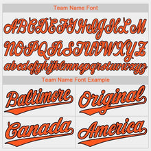 Load image into Gallery viewer, Custom White Orange-Black Baseball Jersey
