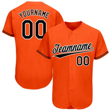 Load image into Gallery viewer, Custom Orange Black-White Baseball Jersey
