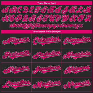 Custom Black Pink-White Authentic Baseball Jersey