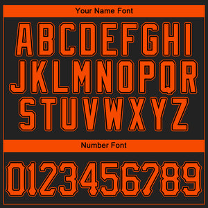 Custom Black Orange Authentic Baseball Jersey