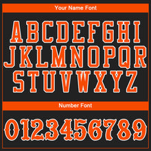 Load image into Gallery viewer, Custom Black Orange-White Authentic Baseball Jersey
