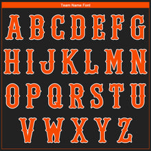 Load image into Gallery viewer, Custom Black Orange-White Authentic Baseball Jersey
