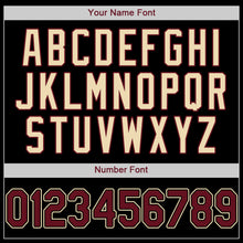 Load image into Gallery viewer, Custom Black Crimson-Khaki Authentic Baseball Jersey
