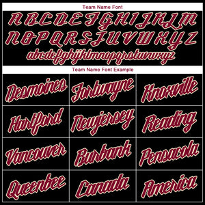Custom Stitched Black Crimson-Cream Sports Pullover Sweatshirt Hoodie