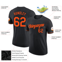 Load image into Gallery viewer, Custom Black Orange Performance T-Shirt
