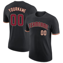 Load image into Gallery viewer, Custom Black Crimson-Khaki Performance T-Shirt
