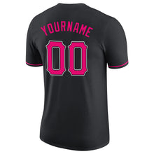 Load image into Gallery viewer, Custom Black Pink-White Performance T-Shirt
