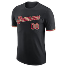 Load image into Gallery viewer, Custom Black Crimson-Khaki Performance T-Shirt
