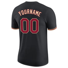 Load image into Gallery viewer, Custom Black Crimson-Khaki Performance T-Shirt
