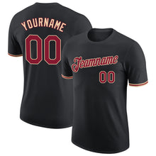 Load image into Gallery viewer, Custom Black Crimson-Khaki Performance T-Shirt

