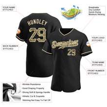 Load image into Gallery viewer, Custom Black Camo-Khaki Authentic Baseball Jersey
