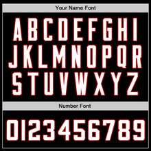 Load image into Gallery viewer, Custom Black White-Red Authentic Baseball Jersey
