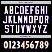 Load image into Gallery viewer, Custom Black White-Purple Authentic Baseball Jersey
