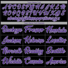 Load image into Gallery viewer, Custom Black White-Purple Authentic Throwback Basketball Jersey
