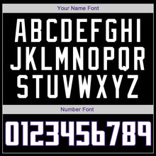Load image into Gallery viewer, Custom Black White-Purple Authentic Throwback Basketball Jersey
